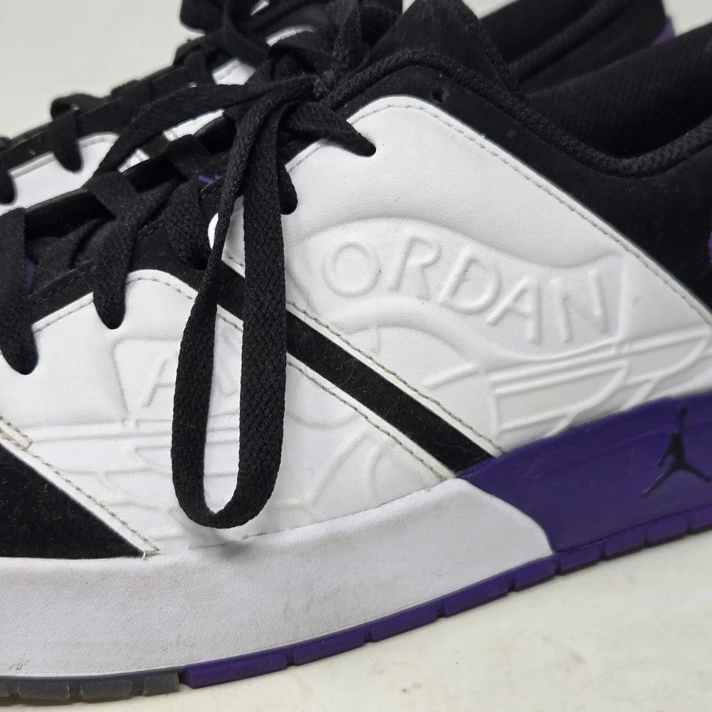 Jordan Nu Retro 1 Low Court Purple‎ Black White DV5141-105 Mens Size 10